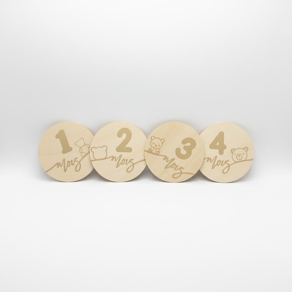 Cartes étapes en bois – Personnalisables