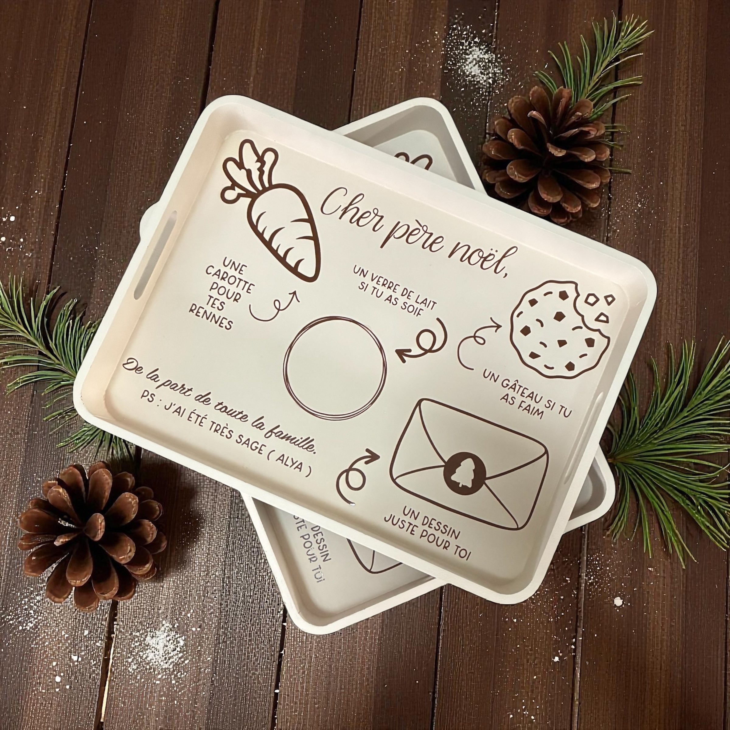 Plateau personnalisé - Spécial Noël