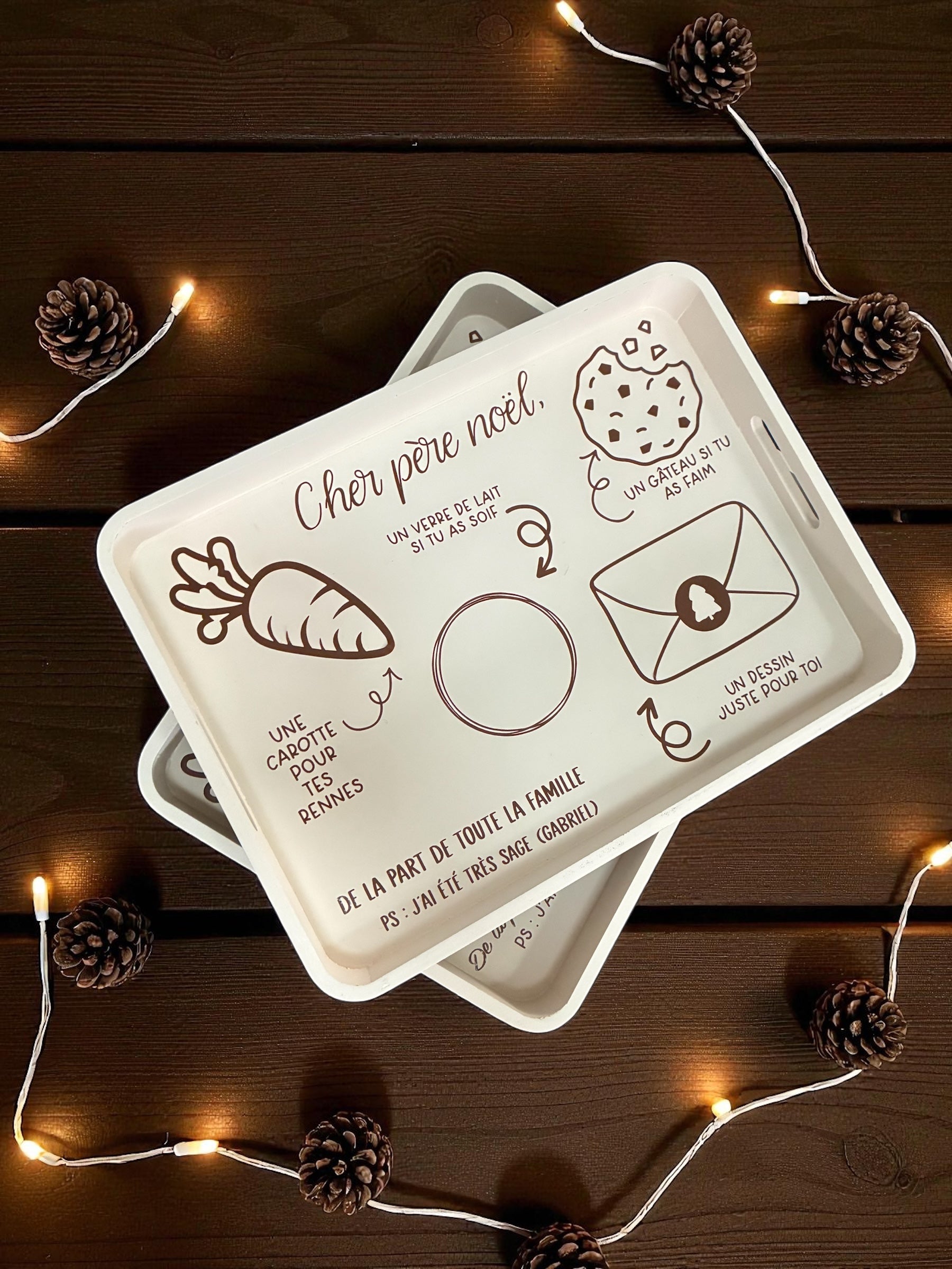 Plateau personnalisé - Spécial Noël